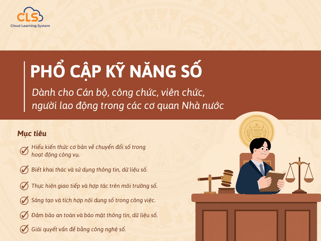 Phổ cập kỹ năng số cơ bản dành cho cán bộ, công chức, viên chức Nhà nước